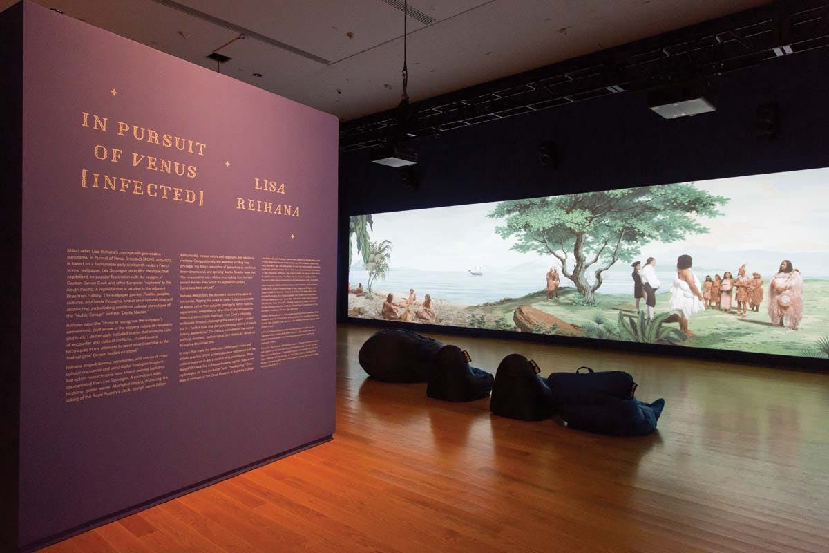 A panoramic view of cross cultural encounters at the Davis Museum.
