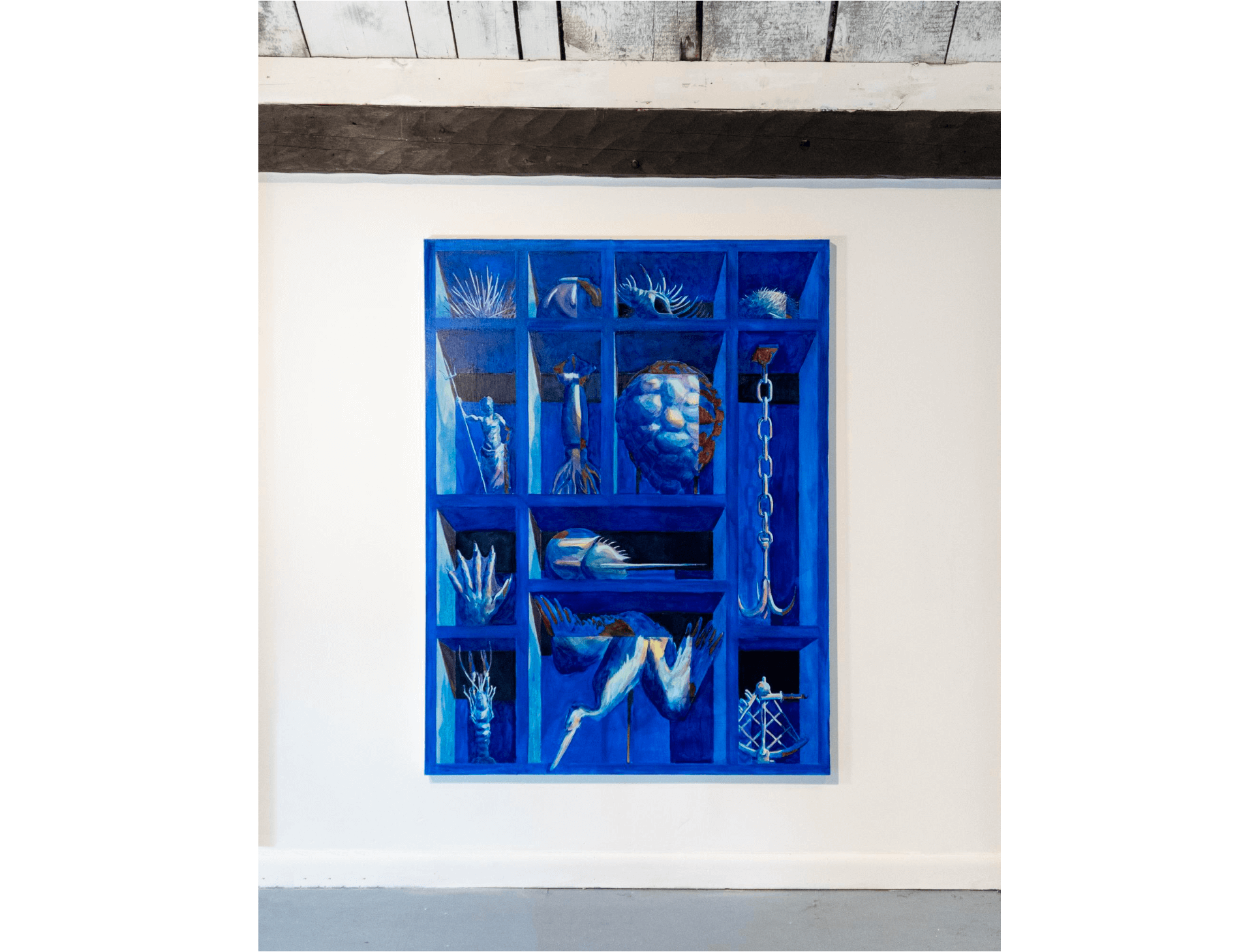 Image of "Blue Artifacts" at the Parsonage Gallery