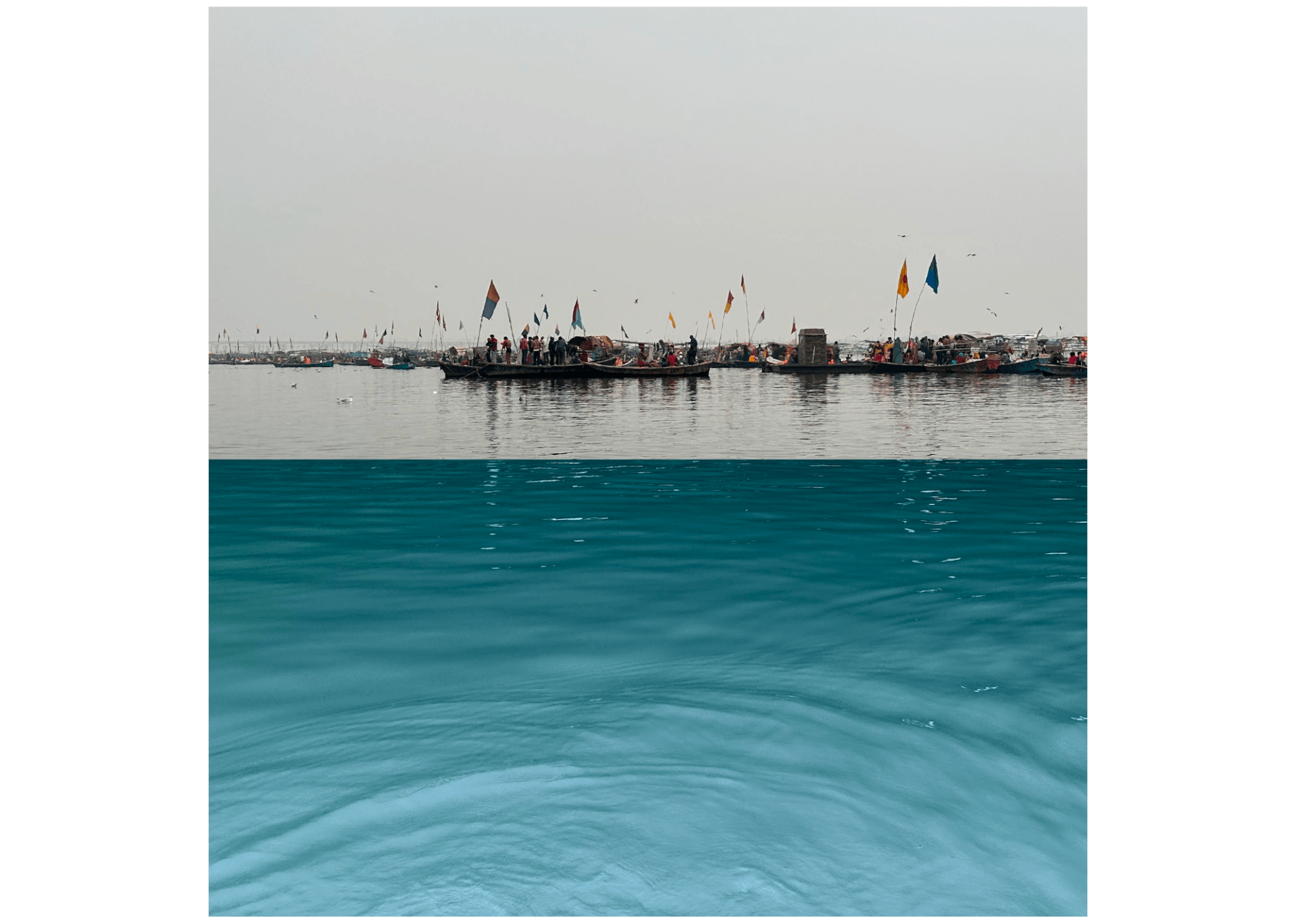 Image of " Water Stories: Triveni Sangam, Allahabad (Prayagraj), India, Jan 3, 2023" by Jinah Kim and Cara Buzzell