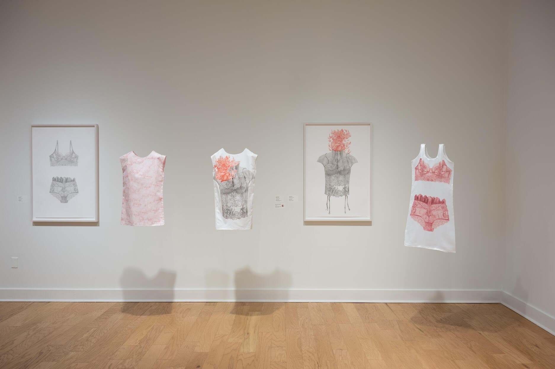 Two sleeveless T-shirts and a tank-top a bra and underwear